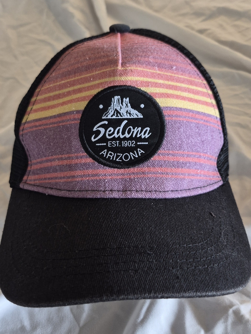 Arizona Sedona Pink Striped Mesh Cap